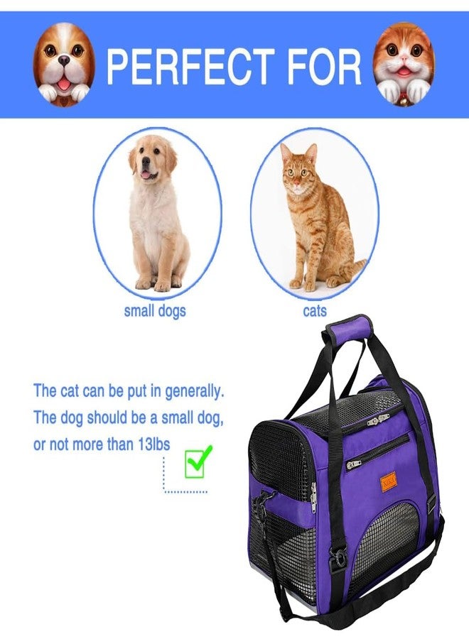 KIKA Pets Airline Carrier for Cat Dog Rabbit Birds, Portable Folding Breathable Pet Carrier Airline Approved, Suitable for Small Dogs, Shihtzu, Puppies, Kittens and Medium-Sized Cats (Indigo Color) - Image 3